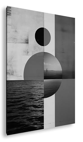 Effet noir et blanc XXL pour cette décoration de salon sur toile premium
