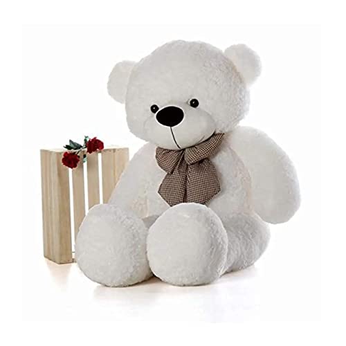 Image of Giant Plush Teddy Bear - Soft, Cuddly Plush Toy for Valentine's Day, Birthdays, Anniversaries for Kids, Girls, & Loved Ones 36 Inch Stuffed Animal Toy - Soft White Bear 90cm