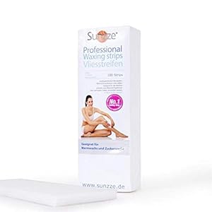 Sunzze Vliesstreifen 300 Stck. | Strapazierfähig – einfache Haarentfernung | für Warmwachs & Zuckerpaste | seidig glatte Haut