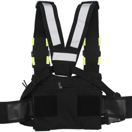 Chaleco para correr reflectante con bolso de pecho impermeable para running 6
