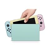 ZOOMHITSKINS Compatible with Nintendo Switch Skin Cover Sun Colored 80s Green Yellow Pink Blue Plain Solid Color Vintage 3M Vinyl Decal Sticker Wrap, Made in the USA