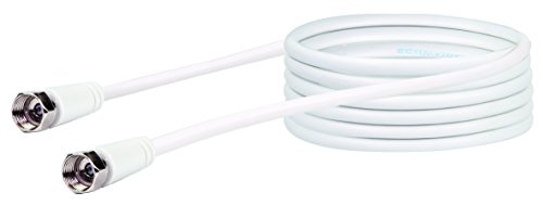 KVCHQ50532 Schwaiger Coaxial Cable, Satellite Connection Cable (90dB, 5 M, F plug to F Plug White) - Image 2