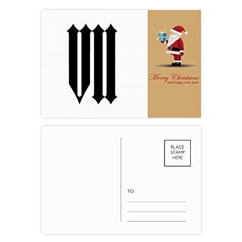Cartes postales chiffres romains au design artistique : lot haut de gamme aux silhouettes noires