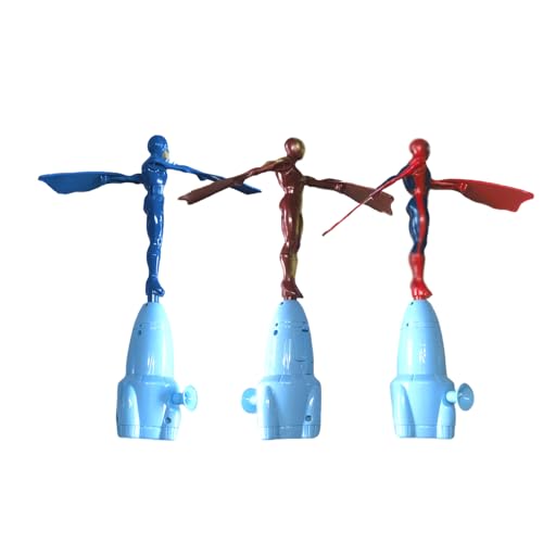HENRYZH 3Pcs Super Hero Flying Toy Cool Drawstring Toy Boys and Girls Indoor and Outdoor Toys Outdoor Games Birthday
