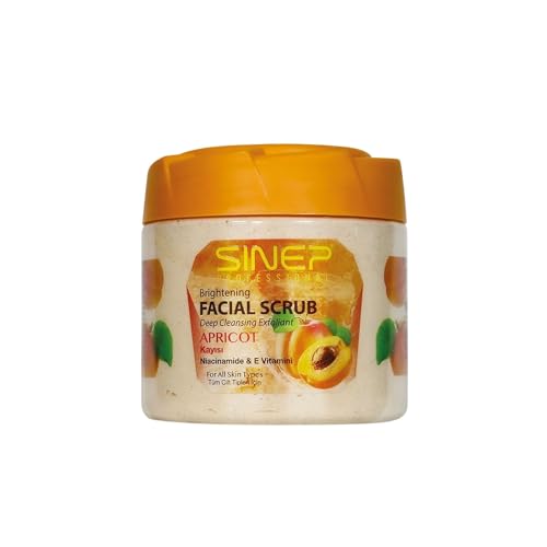 SINEP Gommage éclaircissant professionnel pour le visage et le corps - Traitement exfoliant à l'extrait de coco et à la niacinamide pour une peau éclatante - 400 ml (400 ml, abricot) SINEP Gommage éclaircissant professionnel pour le visage et le corps - Traitement exfoliant à l'extrait de coco et à la niacinamide pour une peau éclatante - 400 ml (400 ml, abricot)