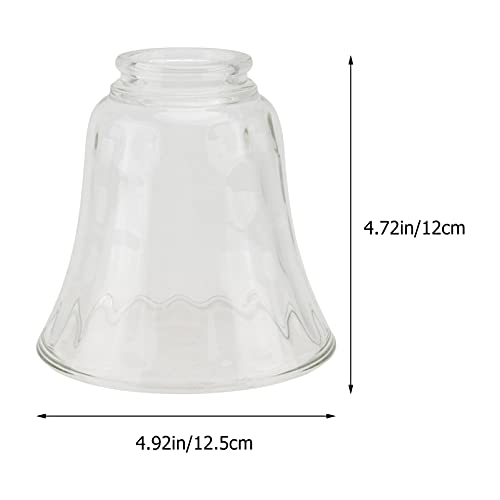 Mobestech Abajur De Vidro Da Lâmpada Sombra De Vidro Pequeno Sino Em Forma de Sombra de Vidro Transp