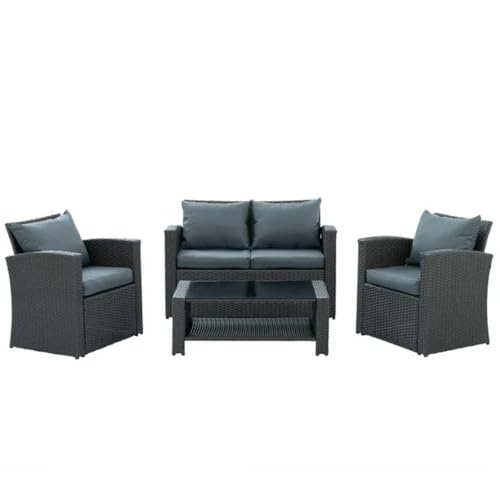Image of Patio Furniture Set, 4 Pieces (Grey@0743)