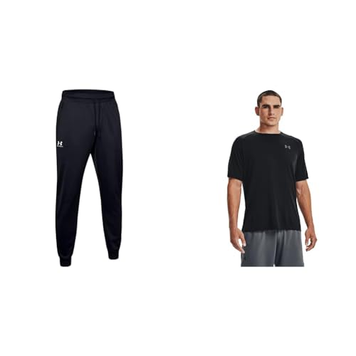 Pantalon Noir L Under Armour avec T-shirt pour le Sport au Quotidien