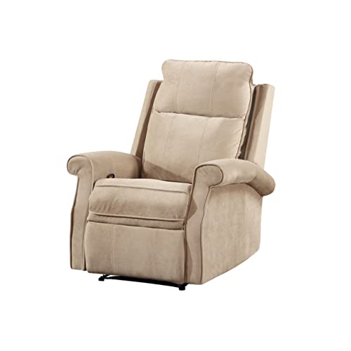 Geevivo Elderly Manual Recliner Chair, Adjustable Lazy Boy Recliner Reclining Chair With Overstuffed Arm And Back Modern Ergonomic Lounge Chair Adults Single Sofa For Living Room,Bedroom(Honey) #TOP7