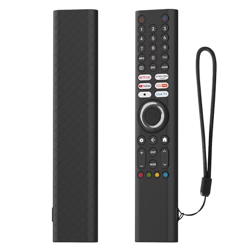 FTRONGRT Funda Compatible con Xiaomi XMRM-P3, Ultrafino y Ligero, Anti-Caída, Anti Choques, Funda Protectora de Silicona Suave para Mando a Distancia.Negro