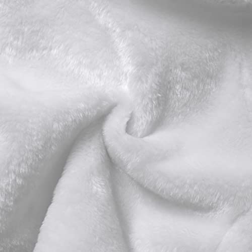 Jxstar White Shrugs for Girls Faux Fur Bolero Shawl Wraps for Wedding Pary Kids 4t-7t by Jxstar - Image 6