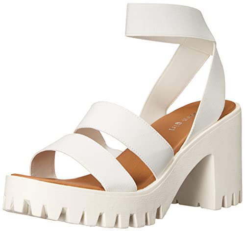 Madden Girl Women's Sohoo Heeled Sandal, White/White, 8.5 #TOP15