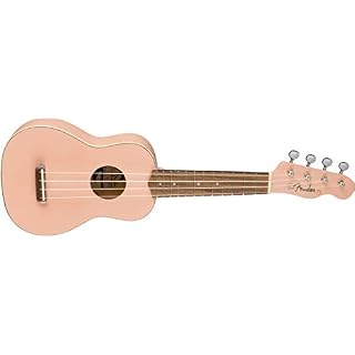 Fender Venice Ukulélé soprano touche noyer rose coquille - Les Beatles, Paul McCartney, John Lennon, RIngo Starr, George Harrison Fender Venice Ukulélé soprano touche noyer rose coquille – Image 3