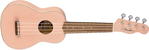 Fender Venice Ukulélé soprano touche noyer rose coquille - Les Beatles, Paul McCartney, John Lennon, RIngo Starr, George Harrison Fender Venice Ukulélé soprano touche noyer rose coquille – Image 4