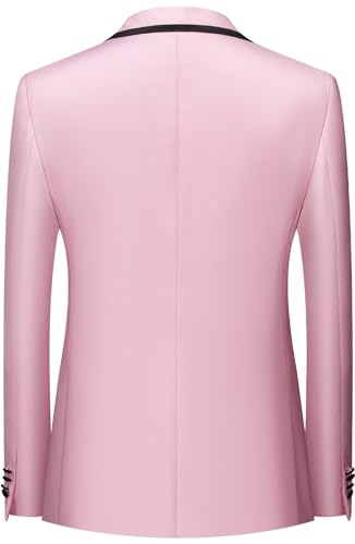 MAGE MALE Mens Blazer Slim Fit Suit Jacket Peak Lapel Tuxedo Lightweight One Button Sport Coat with Bow Tie4