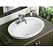 KOHLER K-2075-4-96 Serif Self-Rimming Lavatory, Biscuit