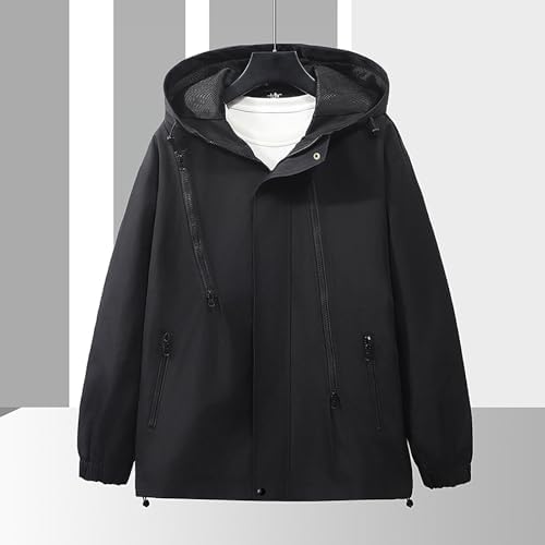 RUMAOZIA Herren Outdoor Jacke - Leichte Windjacke Mit Kapuze Für Wandern & Fahrrad
