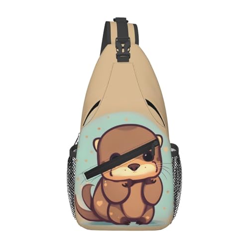 Bolso bandolera de viaje con estampado de nutria