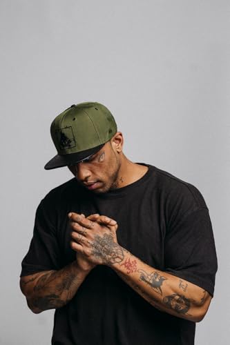 Nebelkind Snapback Cap Schwarz Grün Barbed Wire Stacheldraht Größenverstellbar Unisex One Size - 6