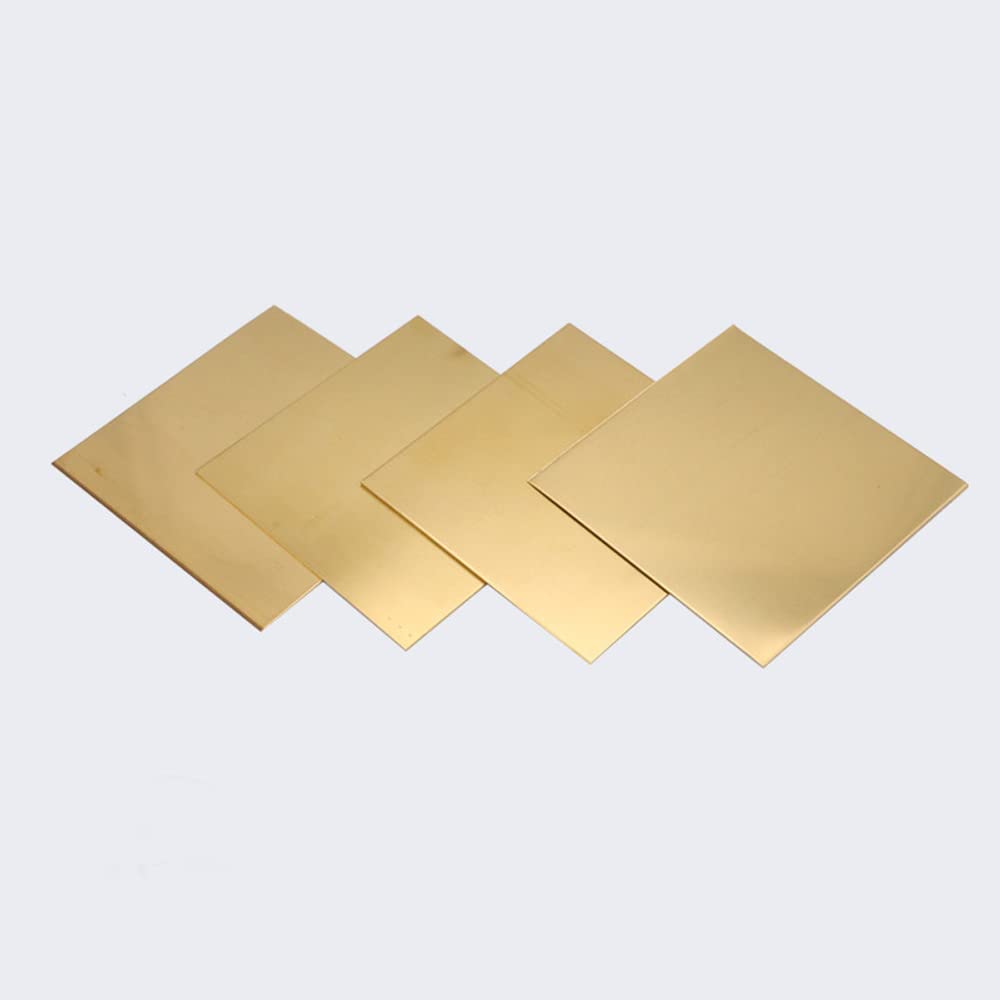Mosiężna Blacha, Cienka, Cięta, 0,5/0,8/1/1,2/1,5/2/2,5/3/4/5 Mm Grubości/100 * 200 * 1Mm