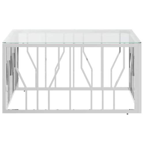 Table basse acier inoxydable verre robuste pour éviter les rayures - 5