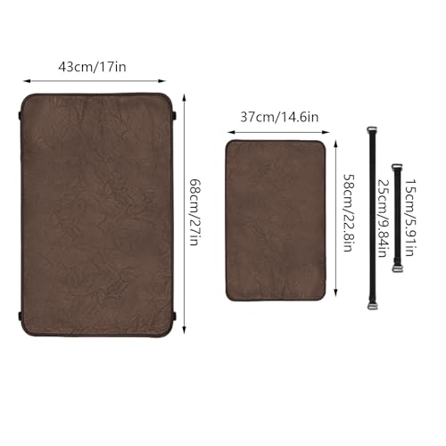 Protector de reposacabezas de piel para sillón reclinable con bolsillos laterales 6