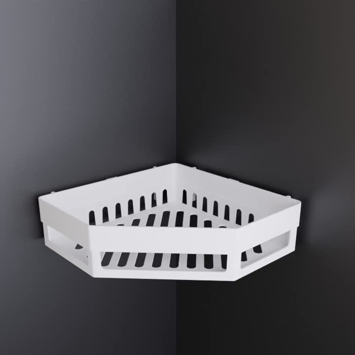 ARRIVAL MART Plastic Multipurpose Kitchen Bathroom Shelf Wall Holder Adhesive Sticker Storage Rack,Diamond Shape Corner,Bathroom Corner (1pcs) (White) (B0C9ML99QV) Amazon Price History, Amazon Price Tracker