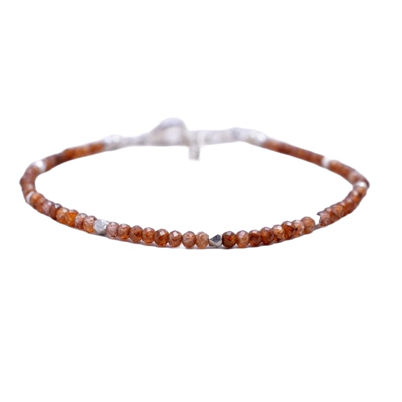 Bracelet en zircon brun cadeau d'anniversaire chic en argent