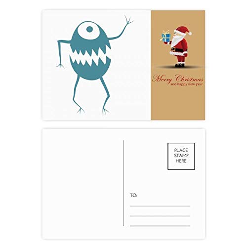 Cartes postales Cyclops Alien de Noël pour vœux originaux de fin d'année lot de 20