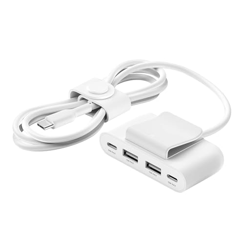 Belkin 4-Port Power Extender - Compatible w/USB-C & USB-A Devices - Apple iPhone 17, Air, Pro, Pro Max, iPad, AirPods, Apple Watch, Samsung Galaxy S25, Nintendo Switch 2, Google Pixel 10, etc - White - image 1