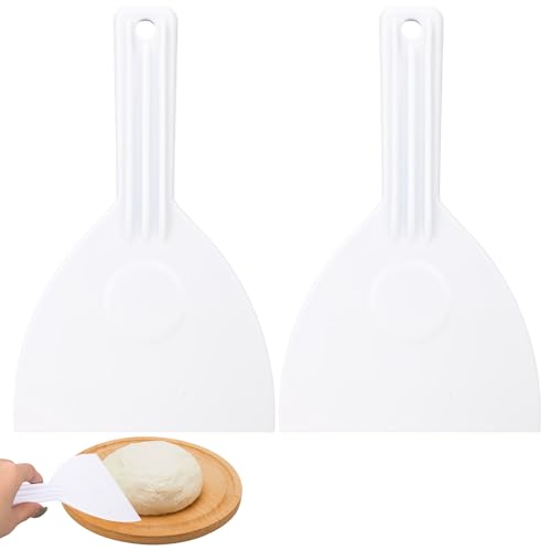 Espátula de Pizza, 2 piezas de plástico ideal para raspar formar masa de pizza perfecta para la preparación y el porcionamiento de pasta herramienta de cocina práctica para los amantes de la pizza