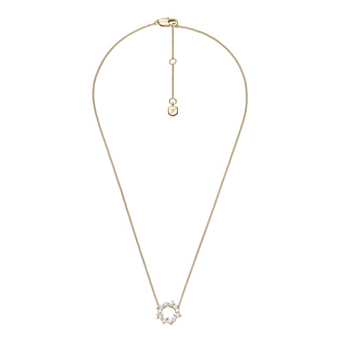 Image of Fossil Women's Gold-Tone Stainless Steel Pendant Chain Necklace for Women