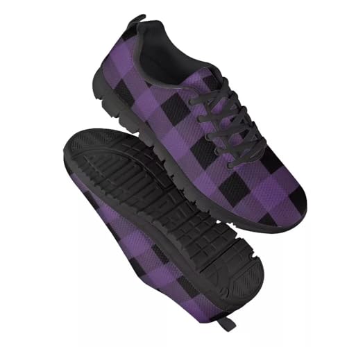 PinUp Angel Women's Buffalo Plaid Walking Shoes Lightweight Comfy Sports Running Work Sneaker2