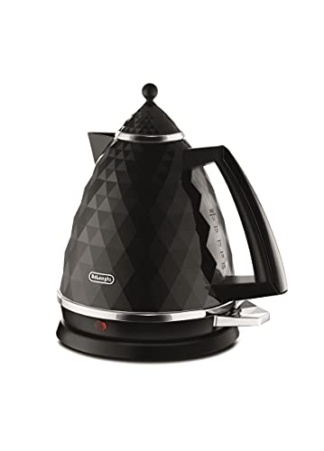 De'Longhi Brillante KBJ 2001.BK - Tetera eléctrica, 2000 W, 1.7 L, plástico, negro