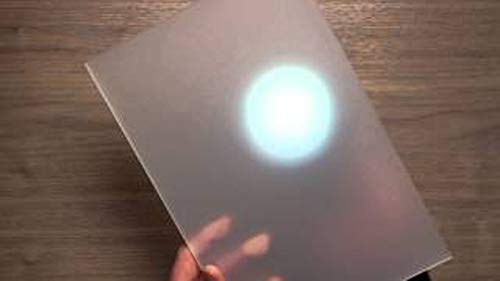 BIGIMALL Acrylic Sheet 2Mm Clear Frosted/Matt Plexiglass 12 Inch X 12 Inch / 12"x12" (Pack of 2 pcs)