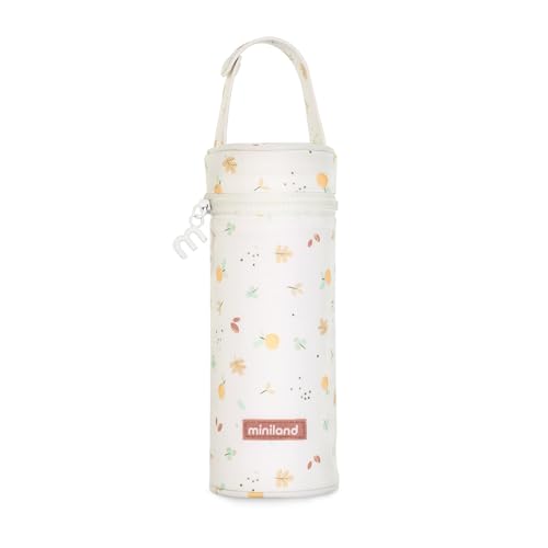 Miniland Thermibag Valencia 350ml. Funda isotérmica con asa para colgar y transportar fácilmente. Ideal para biberones o termos. Colección Valencia.