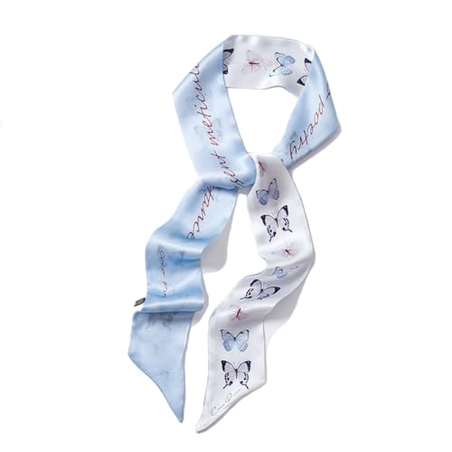 Gudessly 100% Mulberry Silk Scarf Tie Bag Hair Band Scarf Retro Long Ribbon Neckerchief Hangbag Handle Head Wraps Belt