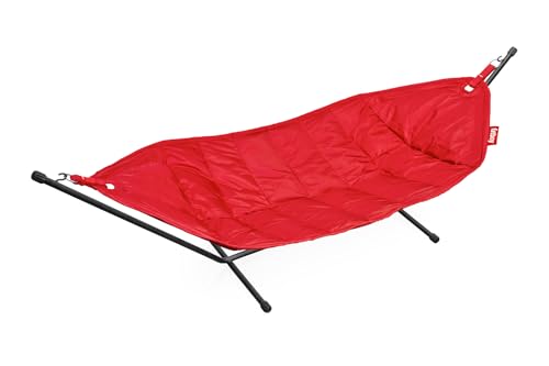 Fatboy Headdemock Hängematte - Klappbare Hängematte mit Gestell - Outdoor geeignet für Camping, Garten & Terrasse - Reise Hängesessel aus Polyester für bis zu 150kg - 270 x 138 cm - Rot