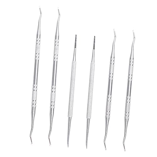 CANIGHT Salon Nail Pick Set 2 Sets/12 Pcs Steel Clippers Cuticle Remover and Pusher