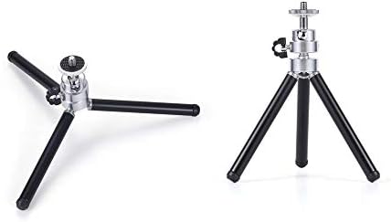 SharingMoment Lightweight Mini Foldable Pocket Tripod/Small Tabletop Tripod Mount Stand Phone Holder/Portable Travel Desktop Little Tripod for Smartphone/Webcam/Camera/Pico Projector-Black