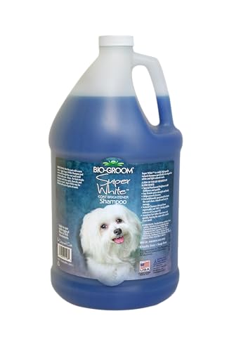 Bio-Groom Super Whitening Dog Shampoo - Whitening Pet Shampoo, Dog Bathing Supplies, Puppy Wash, Grooming Supplies, Cruelty-Free - 1 Gallon