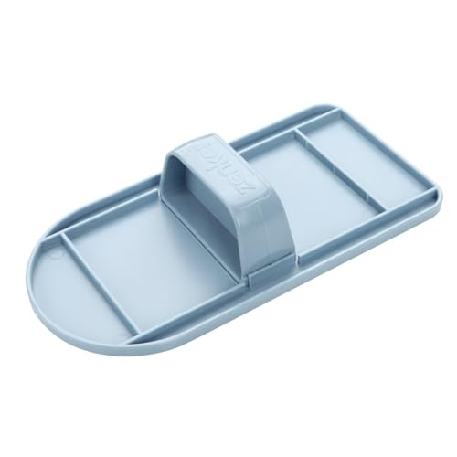 Zenker 683704 Lisseur à gâteau, ustensile de pâtisserie pour pâte à sucre, lisseur pour décoration de gâteau, Plastique, Bleu, 16,5 x 8 cm