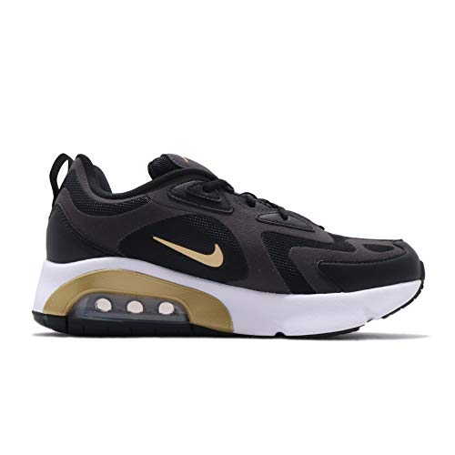 Nike Air Max 200 (Gs) Boys Grade SCHL AT5627-003, Black/Metallic Gold-Anthracite-White, Size US 4.5Y2