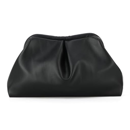 Syrads Bolsos de mano de cuero PU suave para mujer Bolso de noche formal Bolso de mano elegante,Negro | Ya disponible en tu tienda friki favorita! En mundofriki.es!