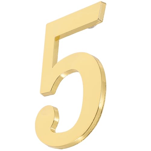 Yardenfun Numero Civico Magnetico Per Esterni Targhetta Numerica Resistente Con Magnete Numero Porta Casa Dorato Ideale Per Cassetta Postale Hotel E Affitti Set Da 5