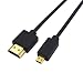 Produktbild Duttek Micro HDMI auf HDMI Kabel, Micro HDMI auf HDMI Kabel, extrem schlank Micro HDMI Stecker auf HDMI Stecker Kabel für 1080P 4K UltraHD 3D Ethernet und Audio Return Channel 12inches/30cm