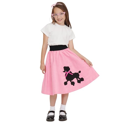 Faybox ET10002PK Poodle Skirt For Girls 50S Costume Accessory 100 Days Of School Costume thumb #4