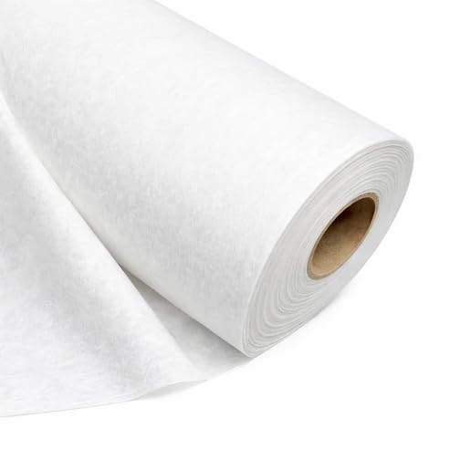 Non Woven Geotextile Membrane, 100 GSM Heavy-Duty Permeable Drainage Fabric for Soakaways, French Drain, Gravel & Artificial Grass Underlay (4.5m²)