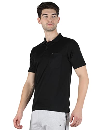 Image of Monte Carlo Mens White Plain Collar T-Shirt |22203606-1