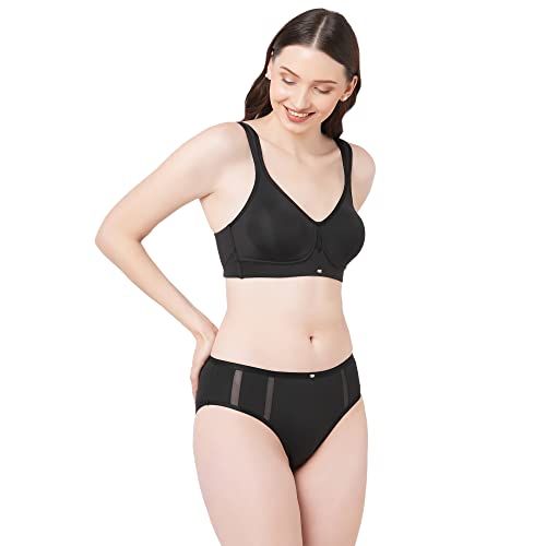 Image of SOIE Women Full Coverage Minimiser Bra with High Waist Brief Set